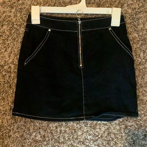 Zip up mini skirt